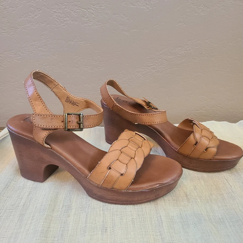 BOC Tan Platform Sandals - Picture 1 of 6